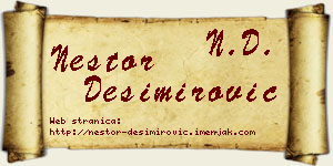Nestor Desimirović vizit kartica